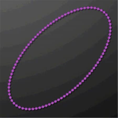 Endless Games Smooth Round Opaque Bead Mardi Gras Necklace, Purple, 12PK EN3332119